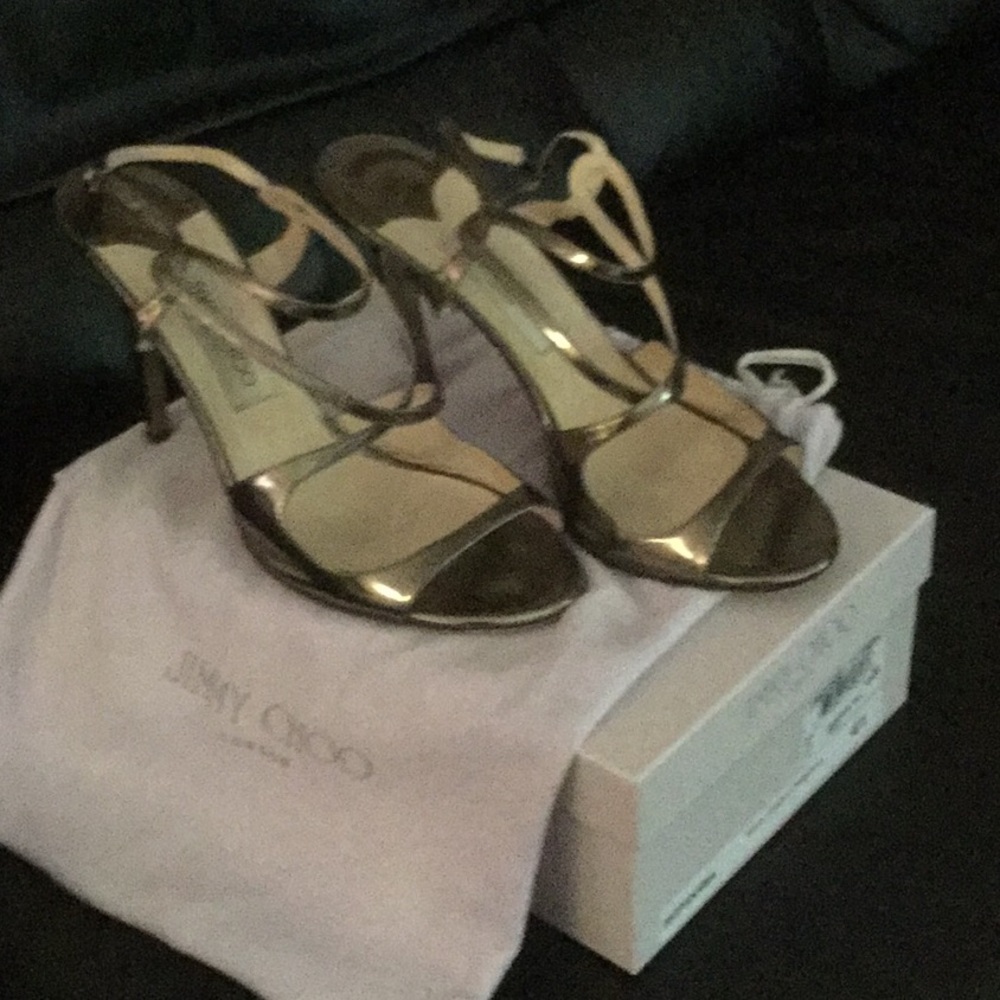 Jimmy Choo Panama Mirror Leather Palladium Shoes